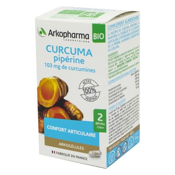 Arkopharma ARKOGELULES CURCUMA + PIPERINE BIO GEL 130+40