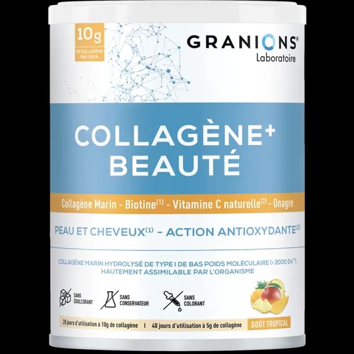 Ea Pharma Equilibre Attitude GRANIONS COLLAGENE+BEAUTE PDR TROPICAL P/220G