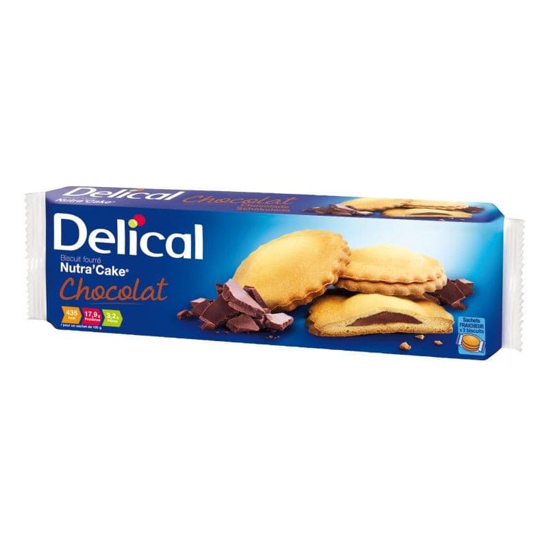 Lactalis Nutrition Santé DELICAL NUTRA'CAKE BISCUIT CHOCOLAT 3/135G