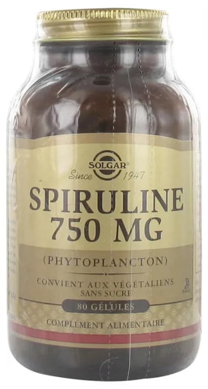 SOLGAR SPIRULINE 750MG GEL P/80