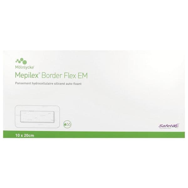 MEPILEX BORDER FLEX EM L 10X20CM B/10