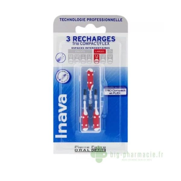 Pierre Fabre Oral Care INAVA TRIO COMPAC BROSSET RECHAR RGE BLIST/3