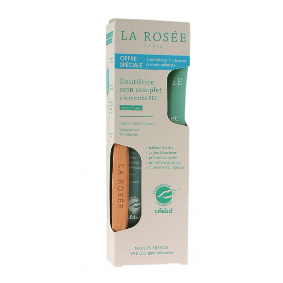 LA ROSEE DENTIF SOIN CPLET MENT BIO 2/75ML+BR
