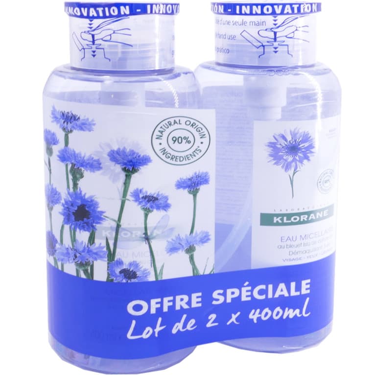 KLORANE BLEUET EAU MICELLAIRE 3EN1 2FL/400ML