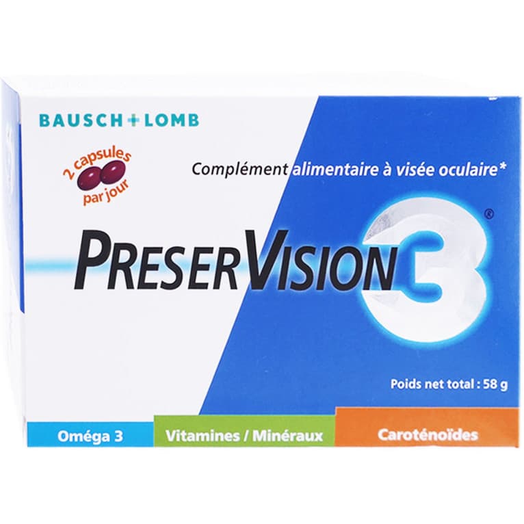 PRESERVISION 3 CAPS VISEE OPHTAL B/60