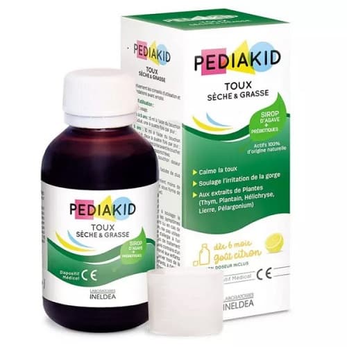 PEDIAKID SP TOUX SECHE GRASSE CITRON FL/125ML