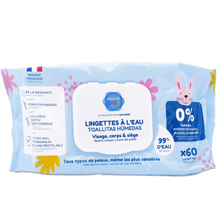 Pharmabest LINGETTES BB BIODEGRADABLE A EAU X60 PHARMASCIENCE
