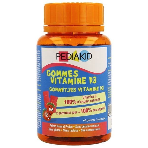 PEDIAKID GOM OURSON VIT D3 FRAISE PILUL/60