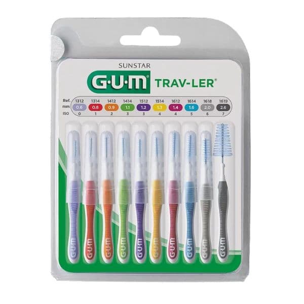 Sunstar GUM TRAVLER MULTIP BROSSETT INT-DENT B/10