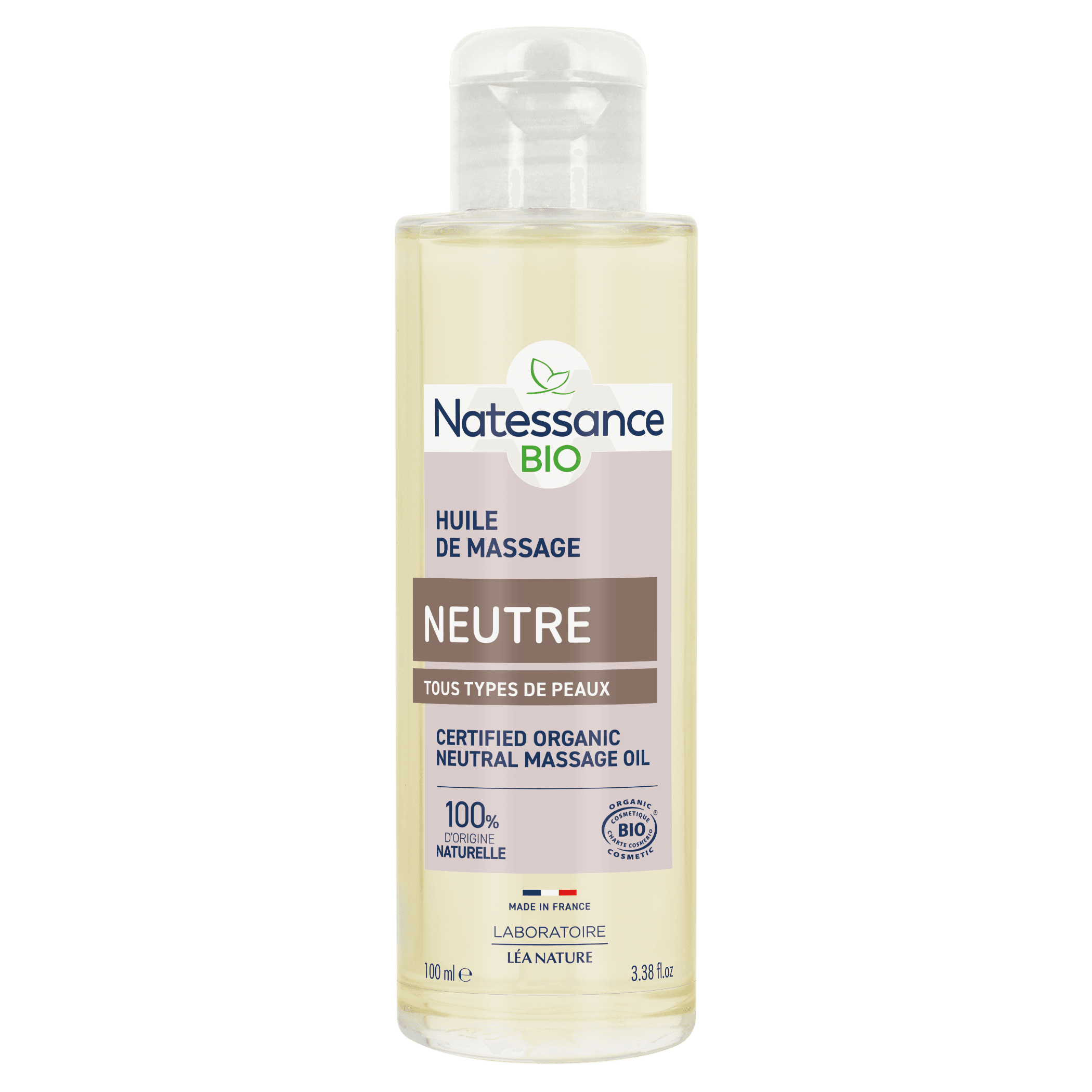 NATESSANCE HLE NEUTRE BIO MASS SOIN FL/100ML