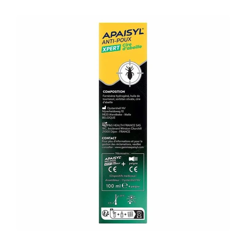 P&G Health APAISYL ANTI-POUX XPERT CIRE AB LOT FL/100ML