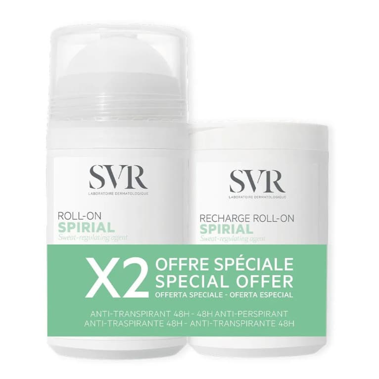 SVR SPIRIAL DEOD SOIN ANTI-TRANSP 2RECH/50ML