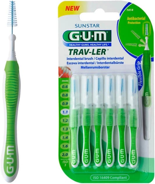 Sunstar GUM TRAVLER BROSSETT IN-D VOY 1.1MM B/6