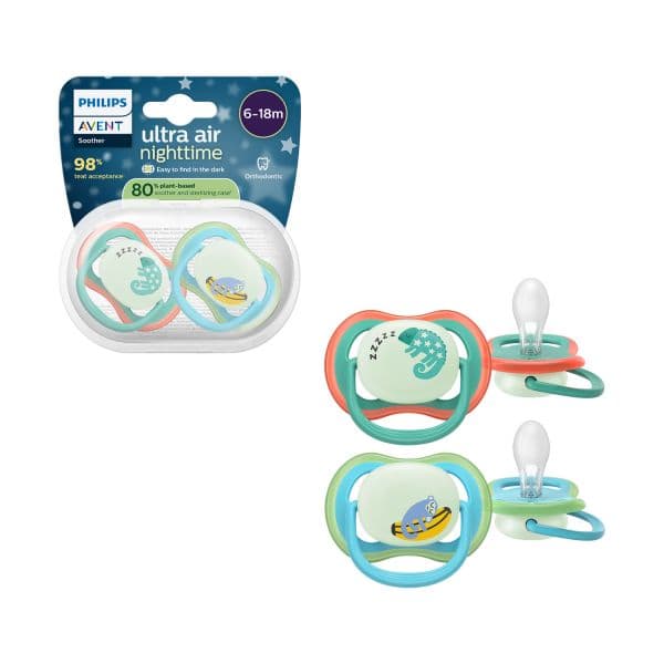 Inconnu AVENT SUCETTE ULTRA AIR NIGHT PHOSPH 6-18M X2