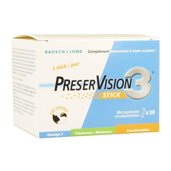 PRESERVISION 3 STICK PDR OR VISEE OPHTAL 30ST