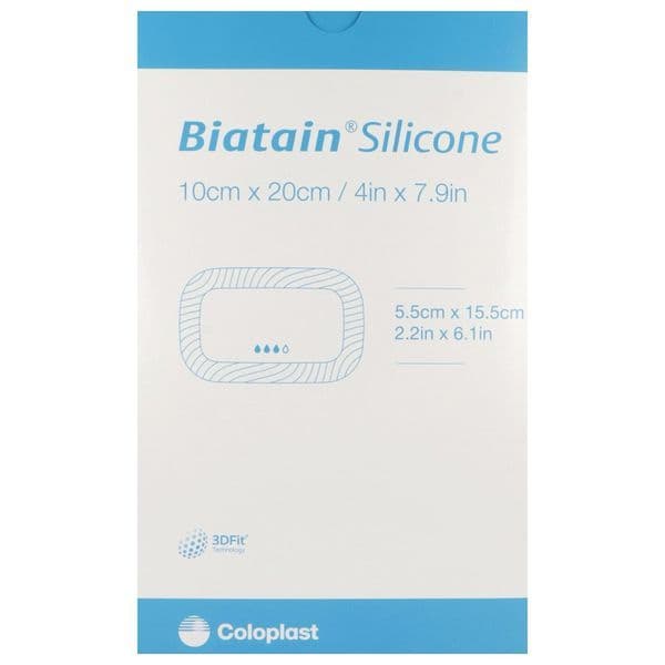 BIATAIN SILICONE PANS HYDR ALV 10X20CM B/10