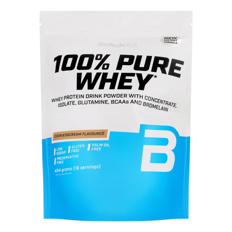 BIOTECH 100% PURE WHEY 454G COOKIES & CREAM