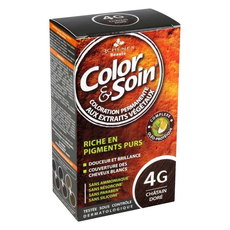 COLOR&SOIN KIT COLORATION PERM 4G CHAT DORE