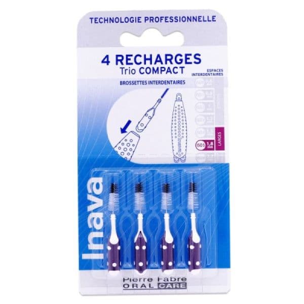 INAVA TRIO COMPAC BROSSET RECHAR VIOLET B/6