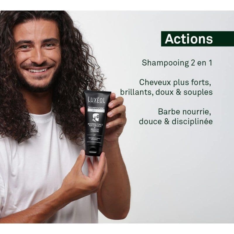 LUXEOL HOMME SHAMP CHEVEUX & BARBE T/200ML