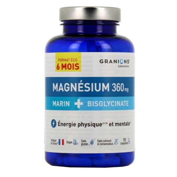Ea Pharma Equilibre Attitude GRANIONS BISGLYCINATE + MG MARIN 180CP (6MOIS CURE