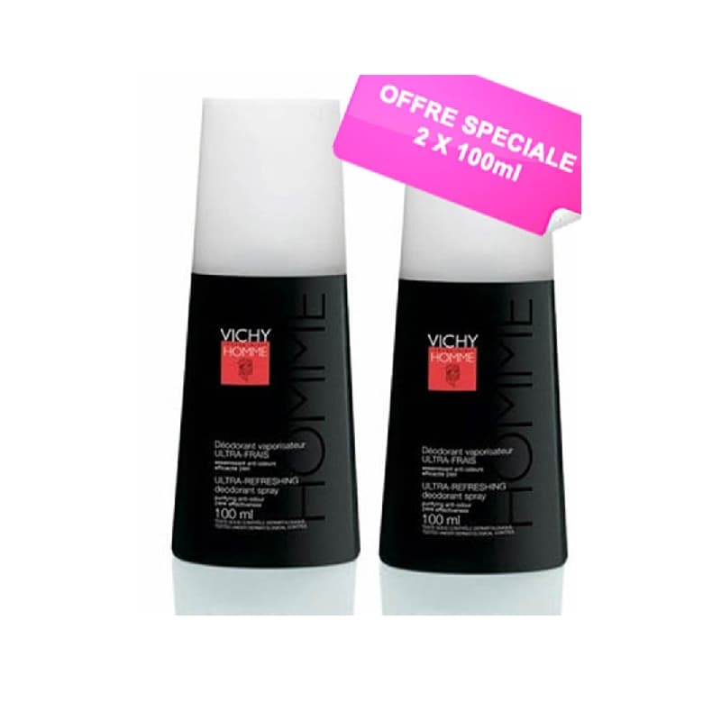 VICHY HOMME DEOD ANTI-TRANSP 2VAPOS/100ML